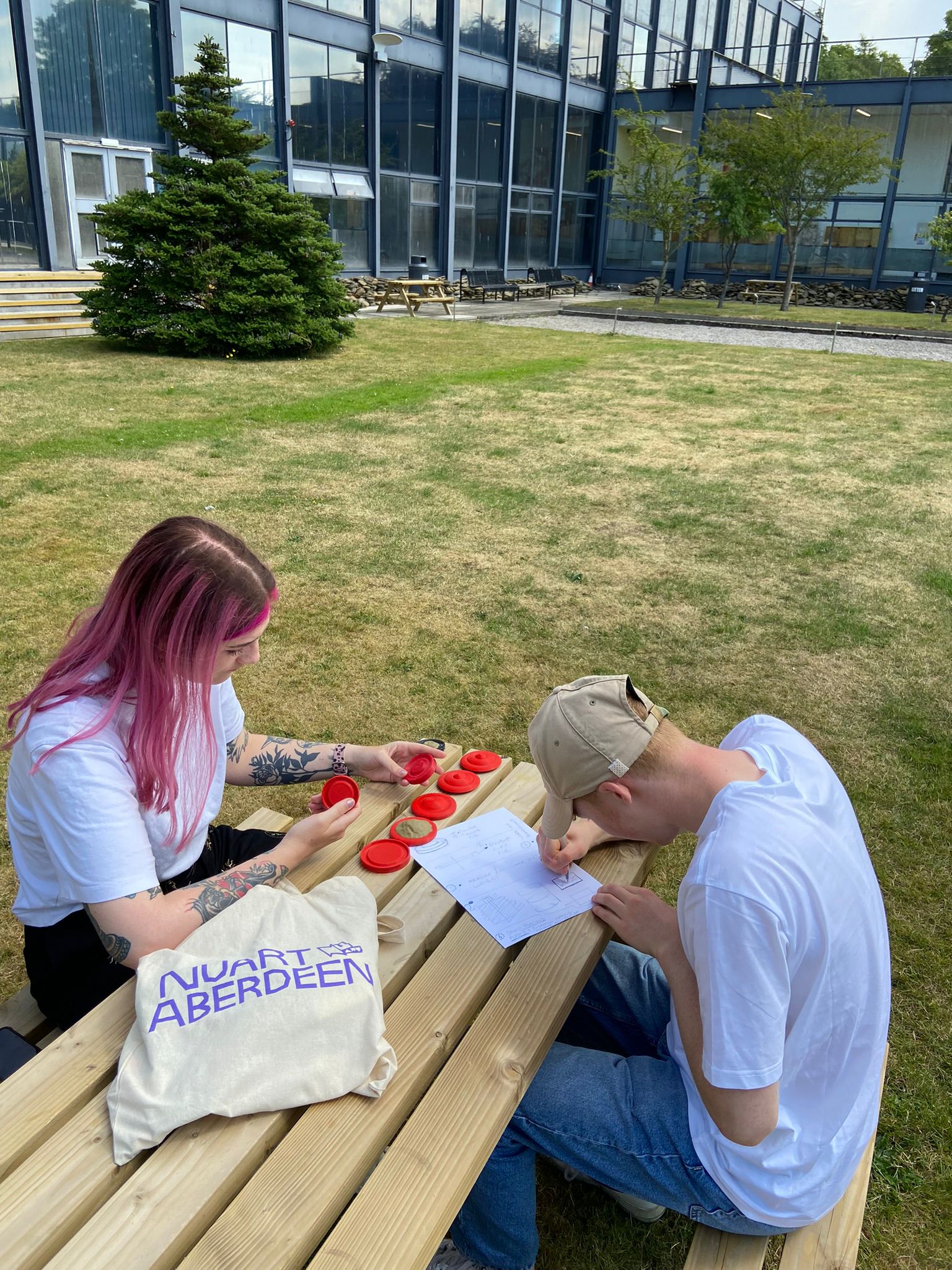 THUDPUK outdoor sketch and test — annotated field notes during flight testing
